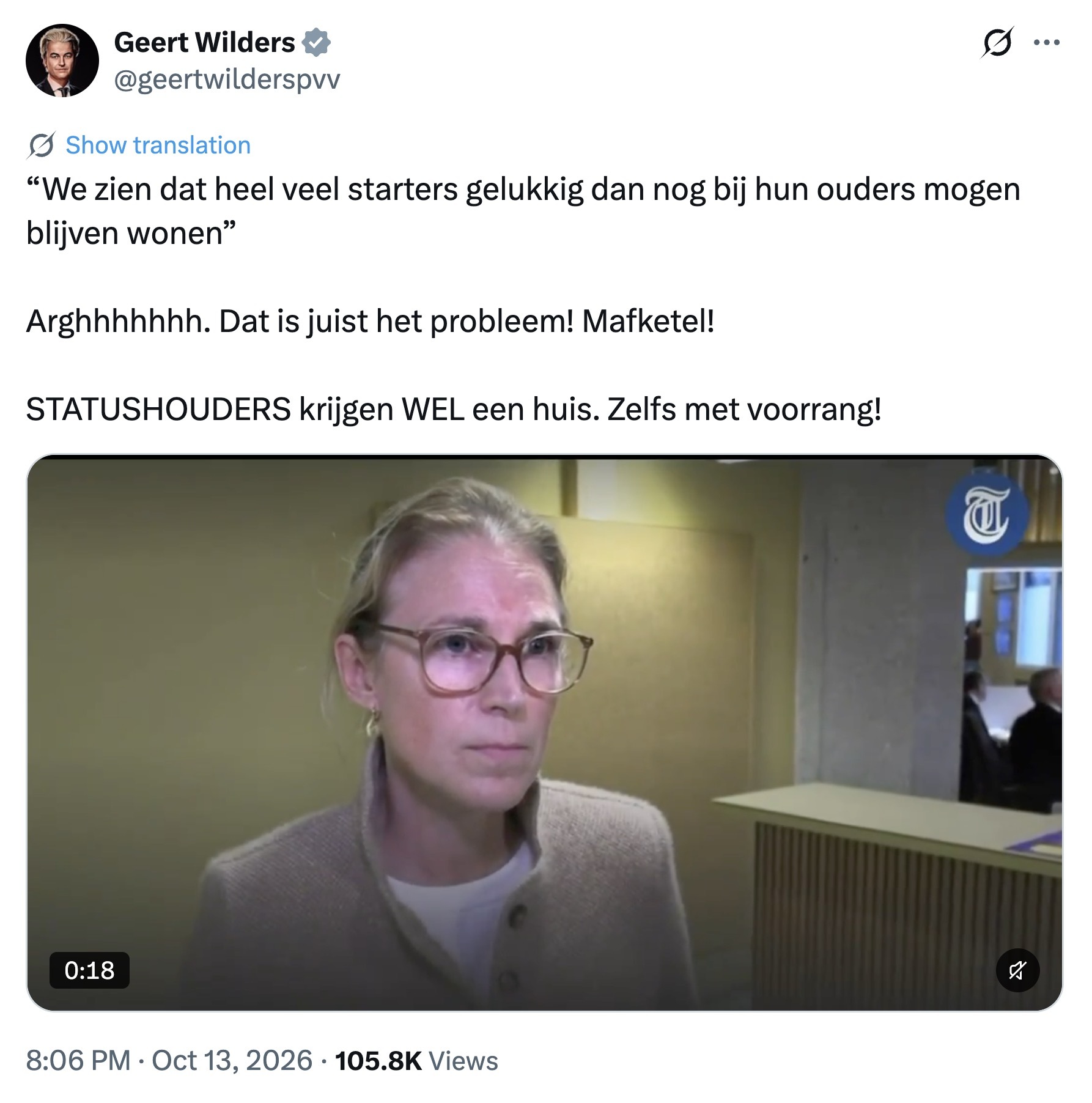 Geert Wilders vindt er ook iets van