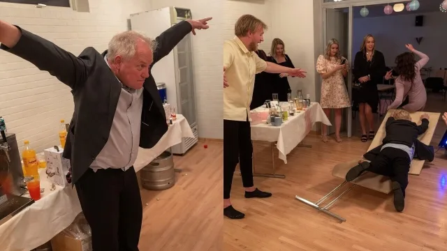 Joop heeft er eentje te veel op en richt tijdens de VrijMiBo schade aan