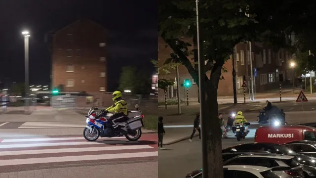 Groepje idioten saboteert motoragent bij achtervolging in Slotermeer