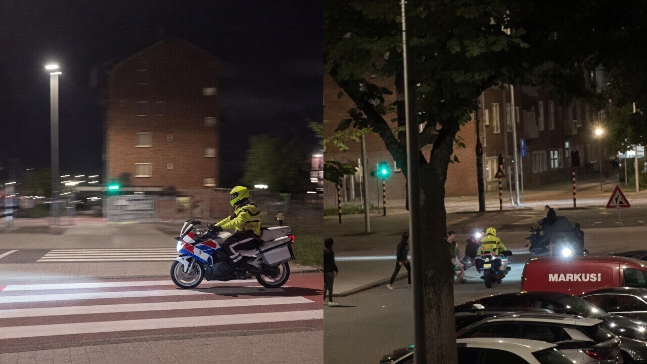 Groepje idioten saboteert motoragent bij achtervolging in Slotermeer
