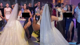 Vrouw draagt pikante jurk op bruiloft en krijgt online kritiek