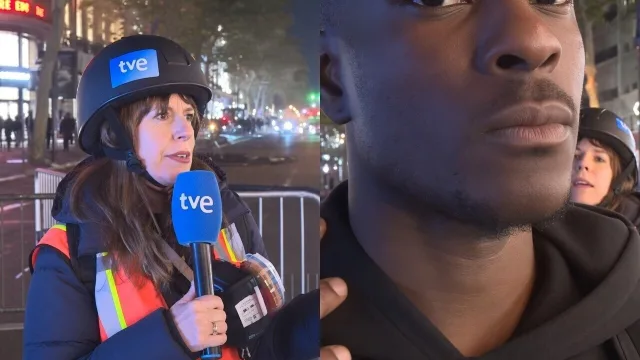 ZIEN: Relschopper in Parijs maakt tijdens livejournaal moordgebaar naar camera