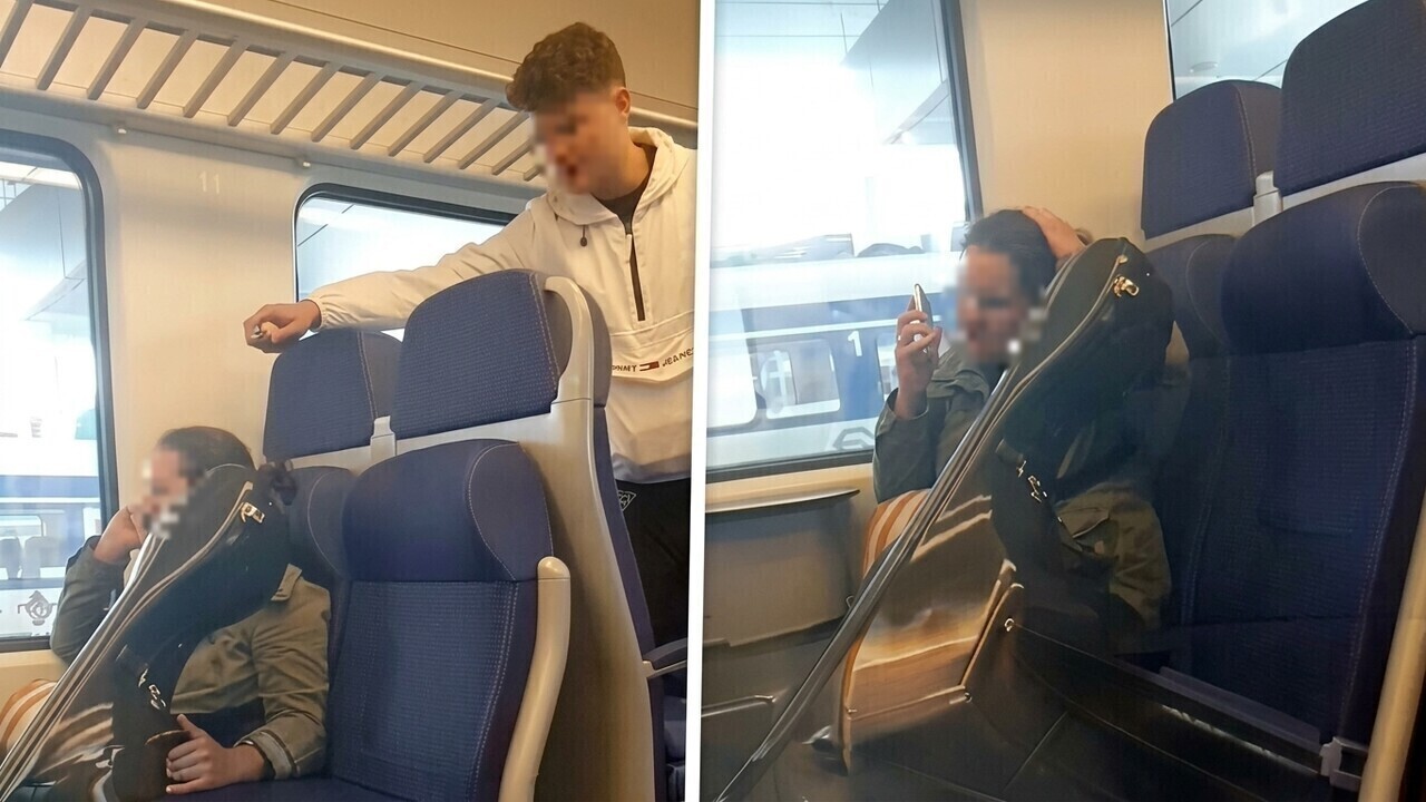 Irritant kind vindt zichzelf extreem grappig met z'n scheerschuimprank