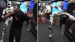 Robot slaat op hol, ramt streamer tegen de grond en schopt halve kamer kapot